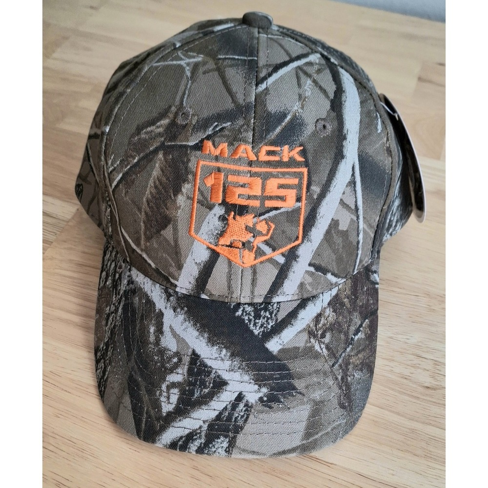 Mack Trucks "MACK 125" Realtree Camo Camouflage Bulldog Logo Trucker Hat NEW 🔥